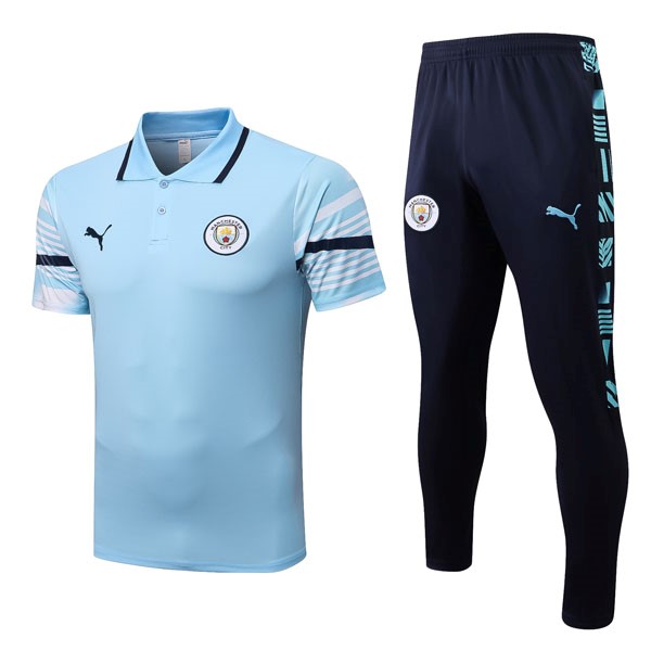 Polo Manchester City Conjunto Completo 2022 2023 Azul